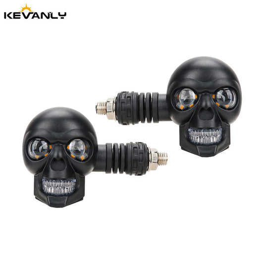 Motorcycle Skull Spotlight Turn Light for Motorcycle (2PCs/Set)